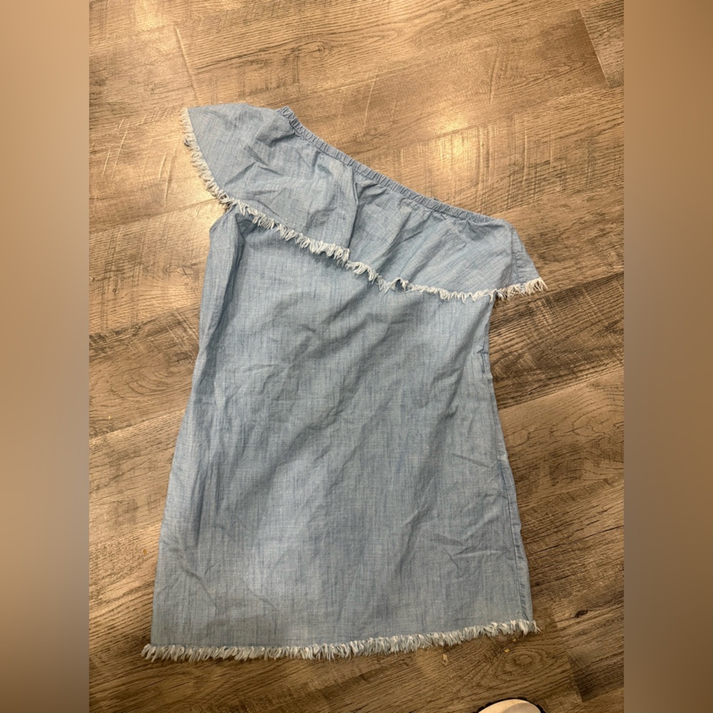Vince Camuto Blue One Shoulder Dress